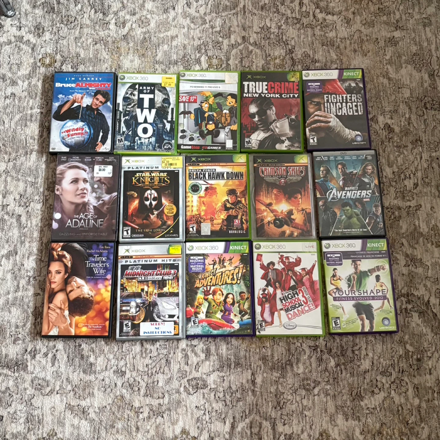 Collection of Xbox 360 and Kinect Video Games