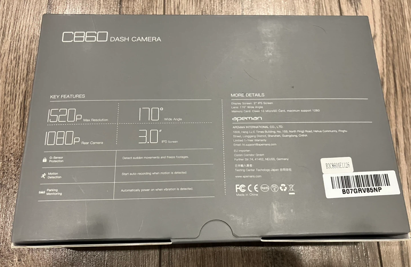 Apeman C860 Dash Camera - photo 2
