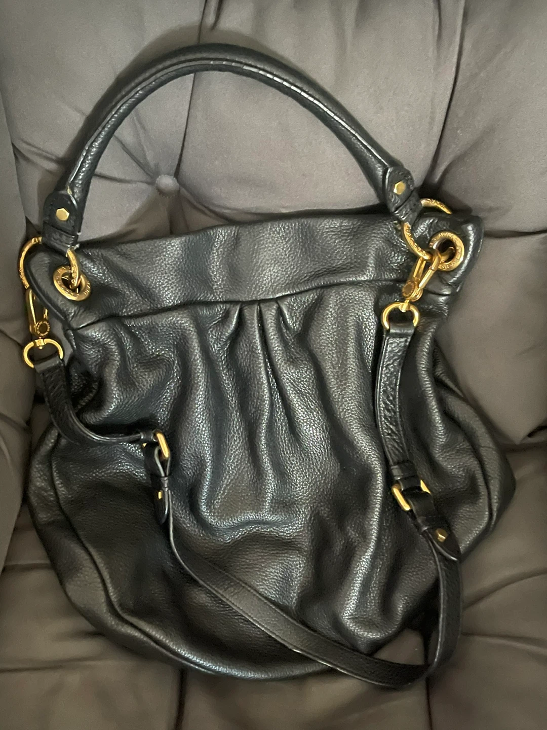 Marc Jacobs Black Leather Hobo Handbag - photo 2