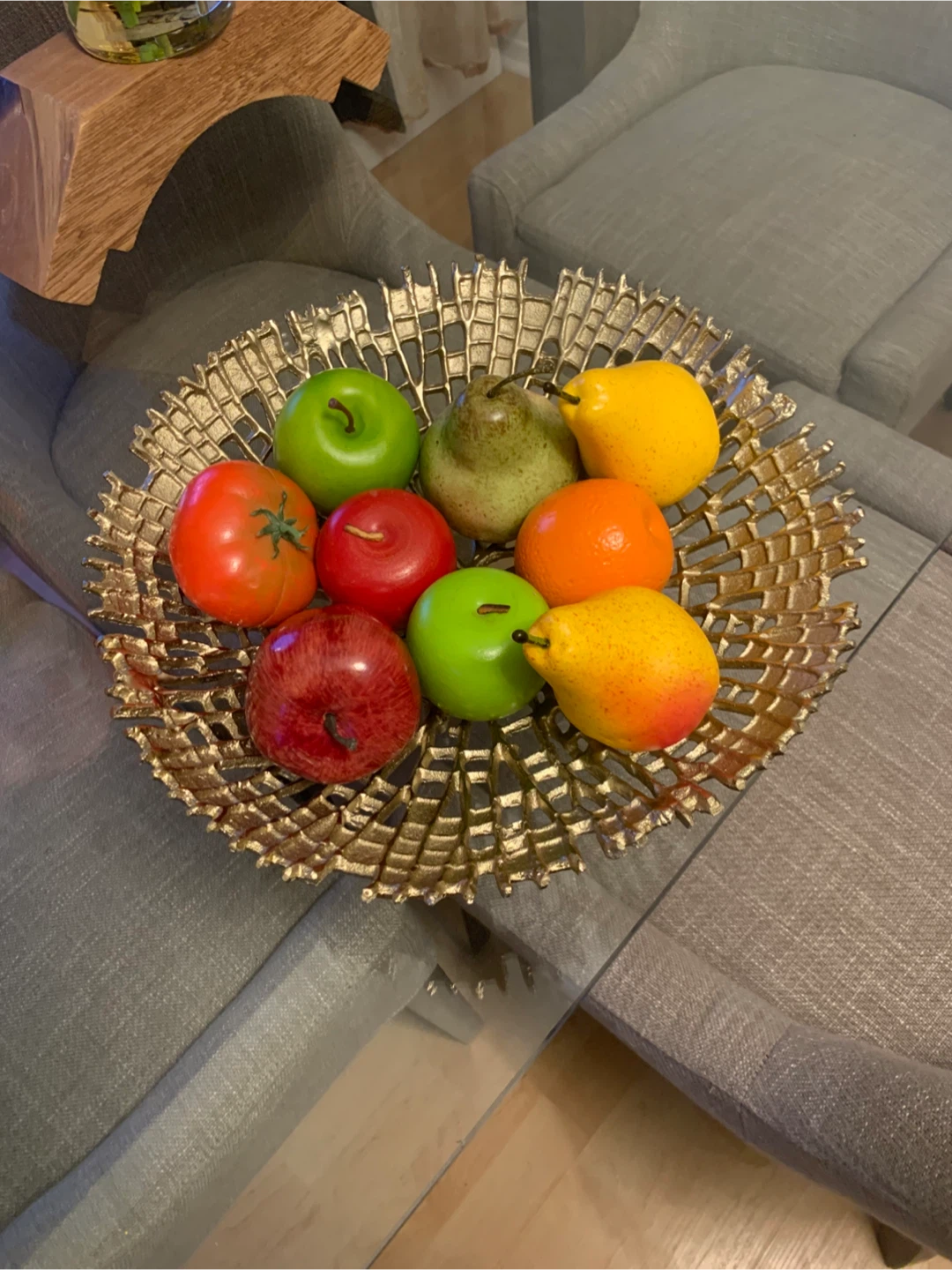 Decorative Artificial Fruit Bowl Set