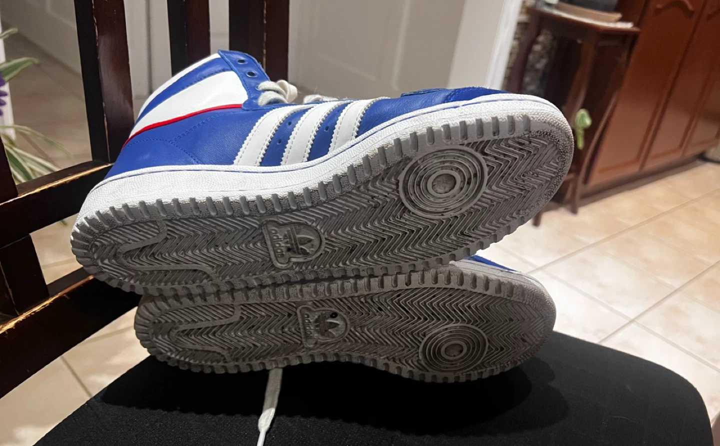 Adidas Top Ten High Top Sneakers Royal Blue White Men's Size 9 - photo 3