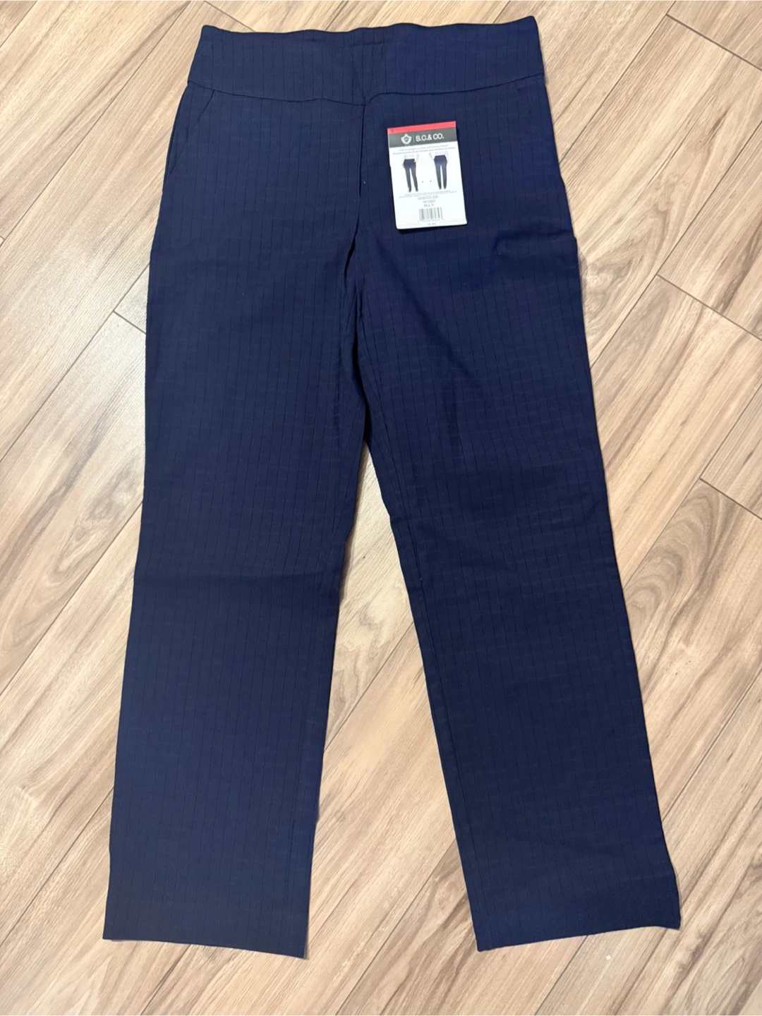 S.C & CO. Navy Ribbed Pants - size 8