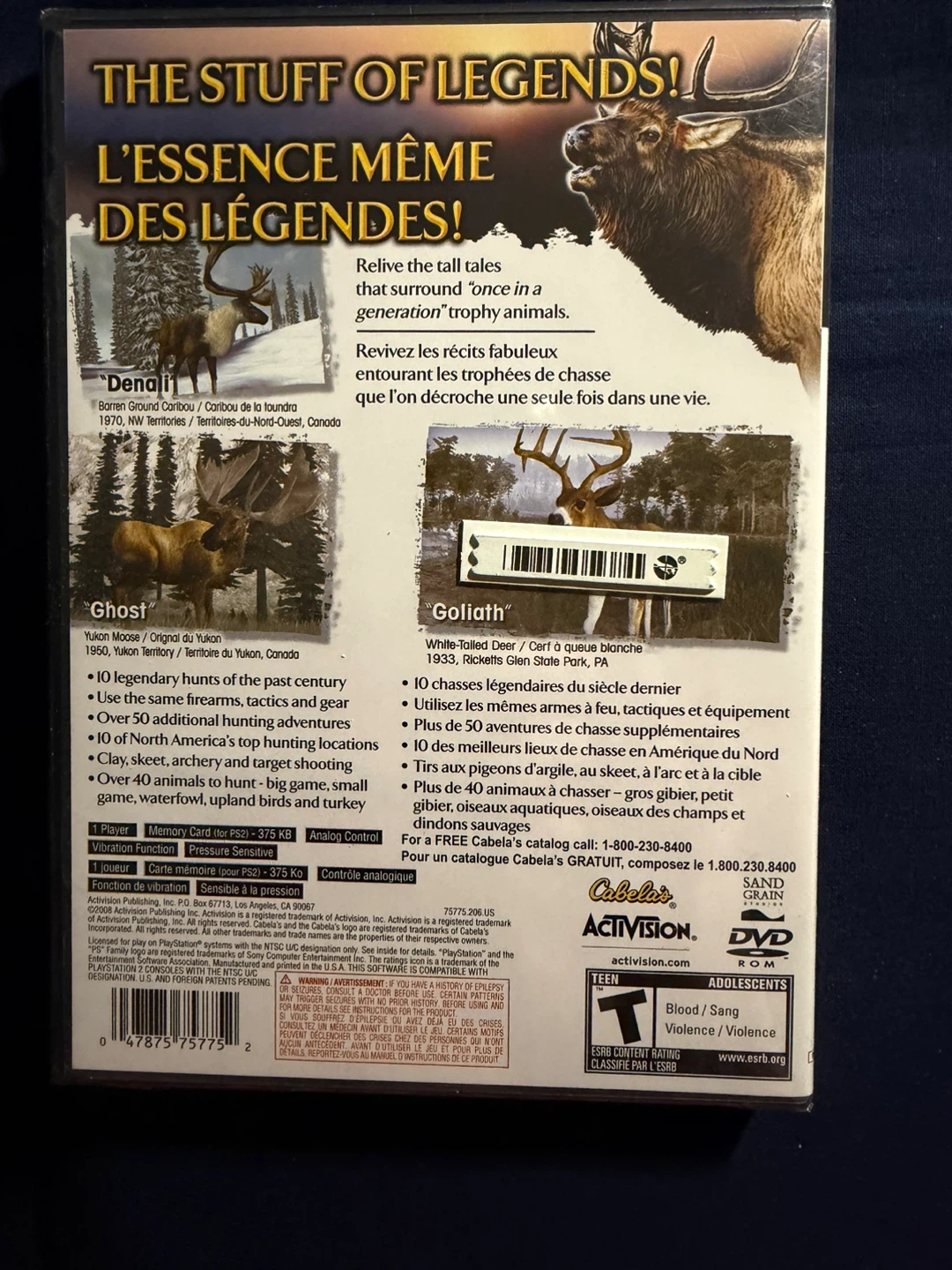 Cabela's Legendary Adventures PlayStation 2 Game - photo 2