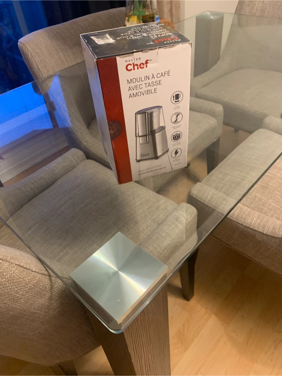 New Master Chef Dry Coffee Grinder with Removable Cup
