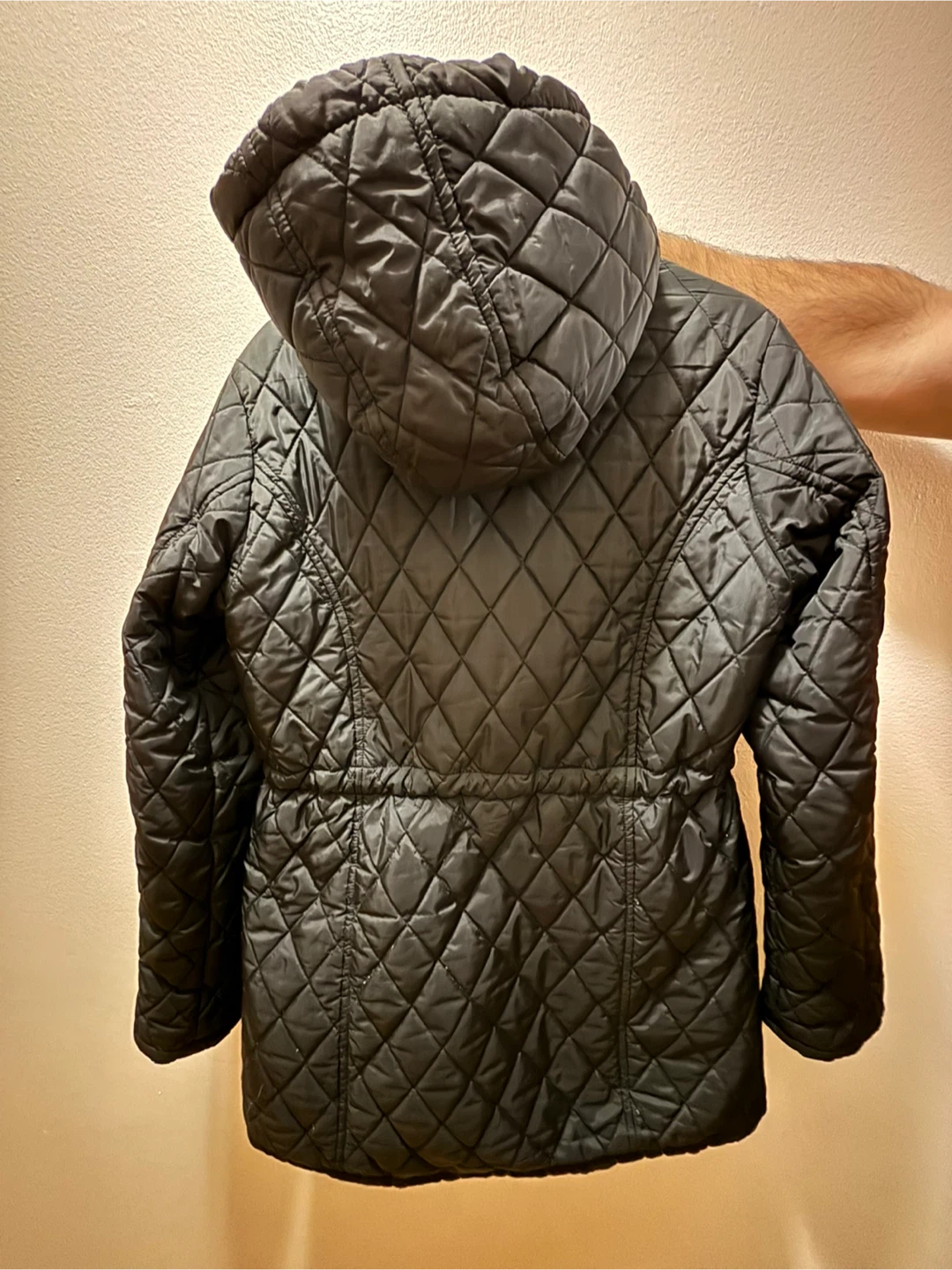 Black Quilted Hooded Jacket - photo 3