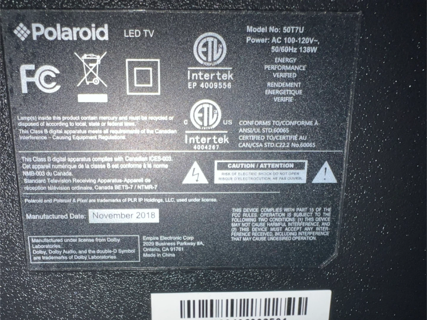 Polaroid 50" 4K SMART LED TV - photo 5