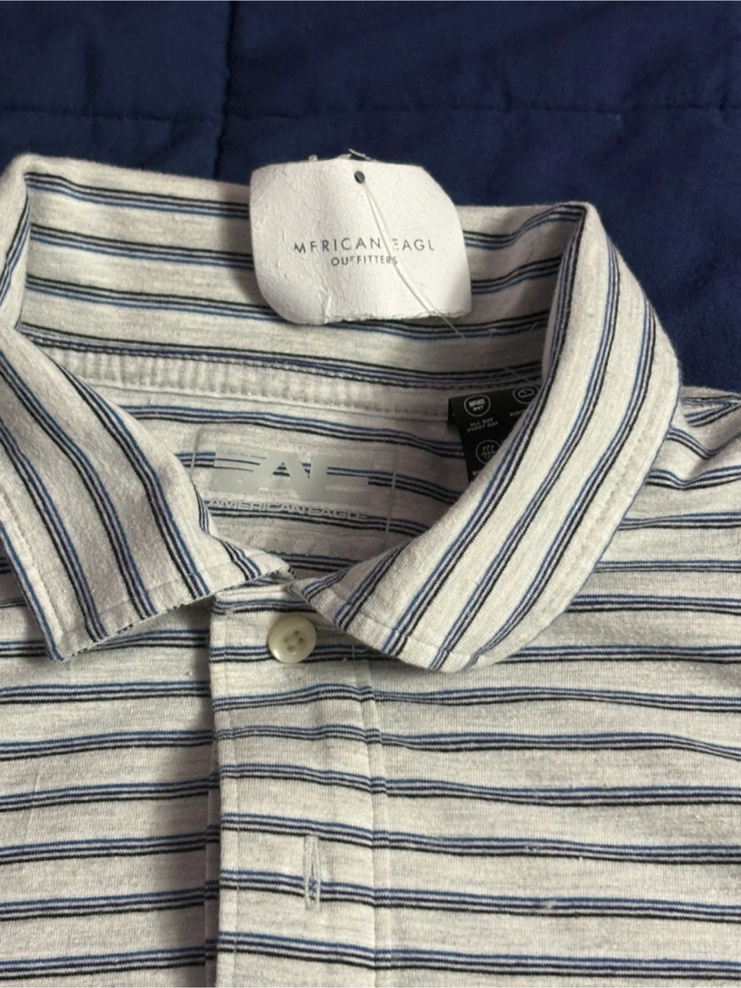 American Eagle Striped Polo Shirt Size M - photo 5