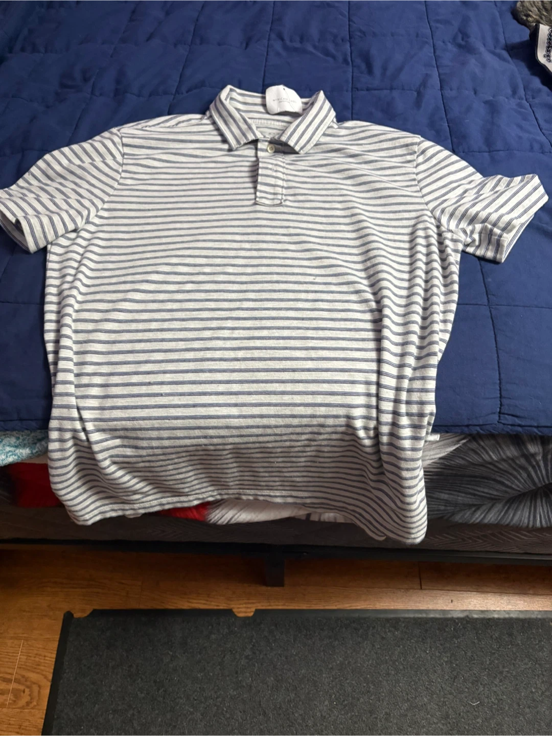 American Eagle Striped Polo Shirt Size M - photo 4