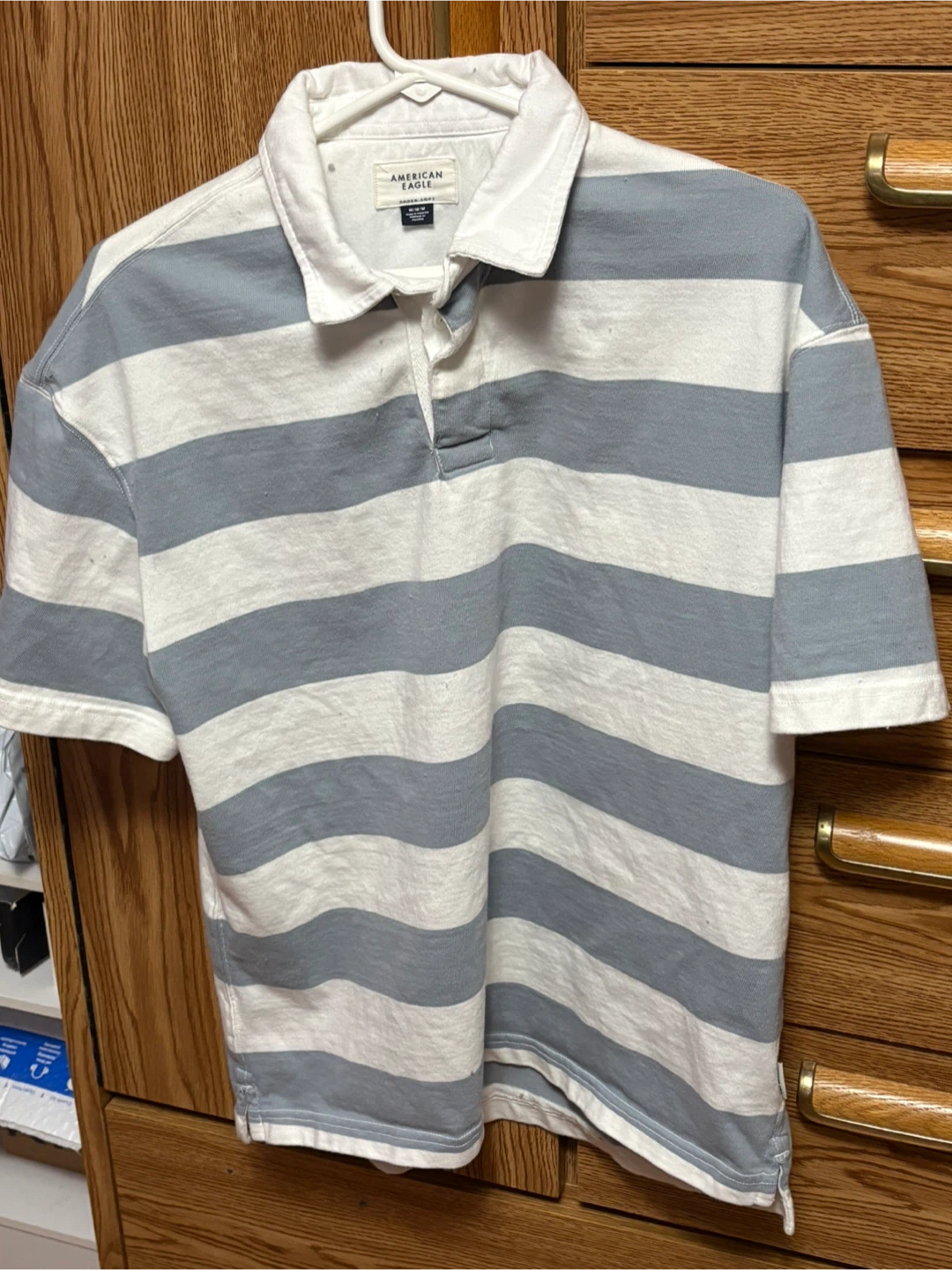 American Eagle Striped Polo Shirt Size M - photo 3