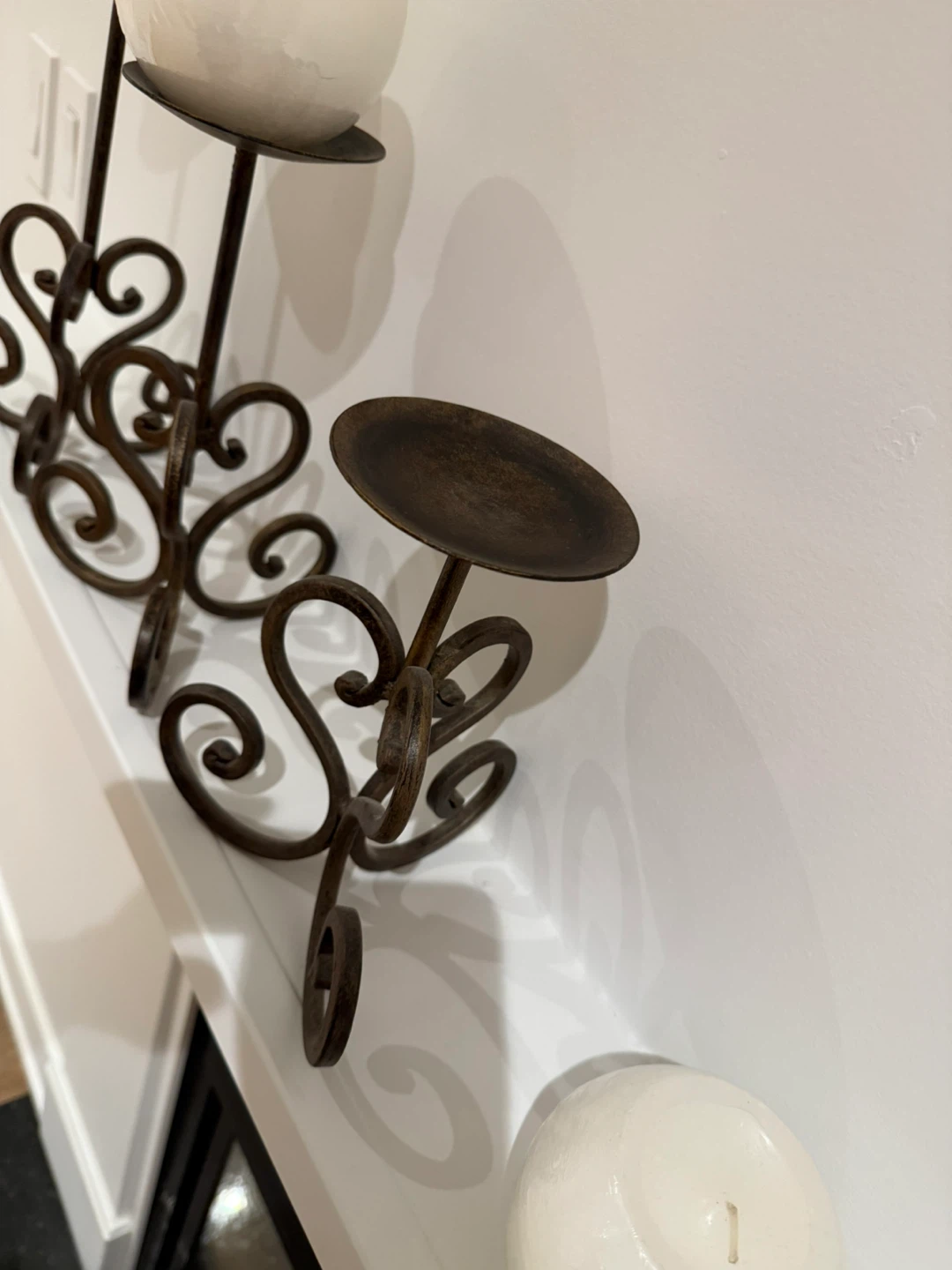Set of 3 Ornate Metal Candle Holders - photo 2