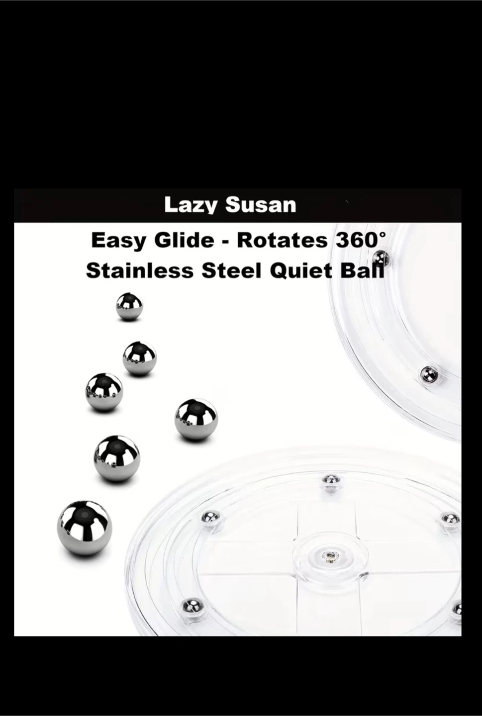 3-Tier Clear Rotating Organizer Lazy Susan - photo 4