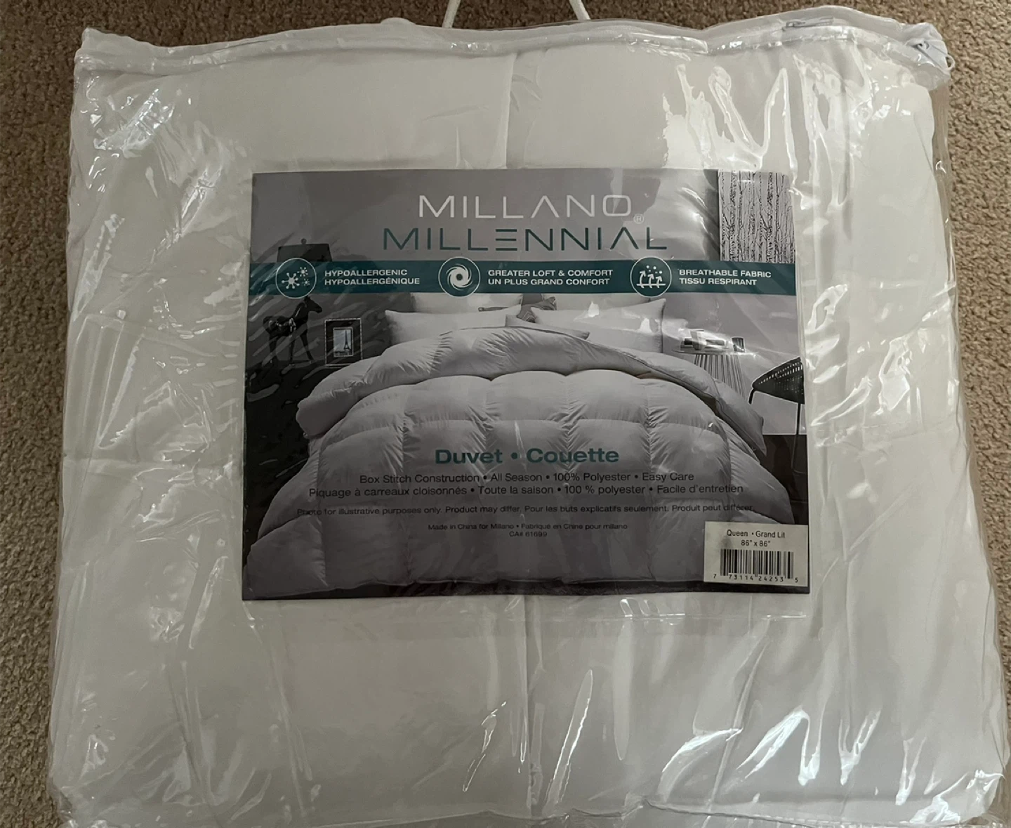 Duvet Queen 86" x 86"