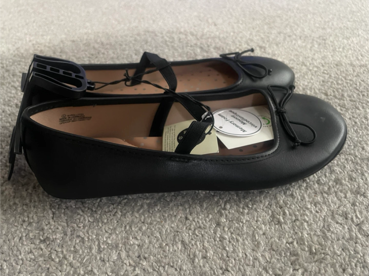 George Black Memory Foam Ballerina Flats - Youth Size 1 - photo 2