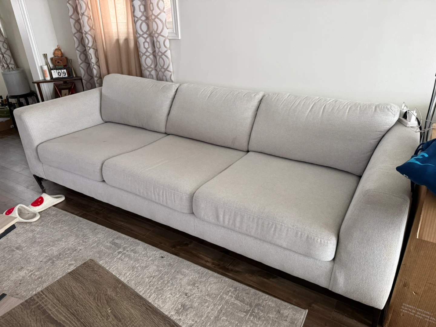 Light Grey 3-Seater Sofa - photo 4