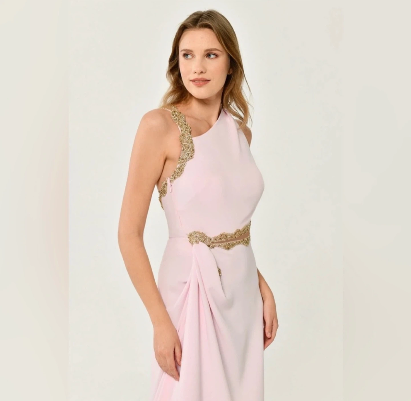 NEW Alfabeta Womens Beaded Long Dress,Sz 4 Pink - photo 4