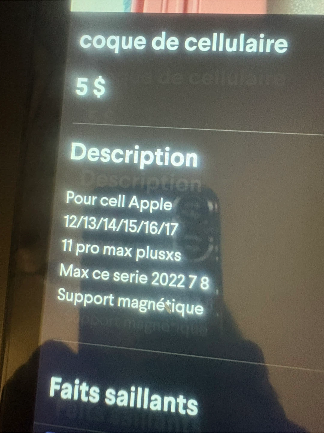 Coque de cellulaire rose avec anneau et support - photo 5