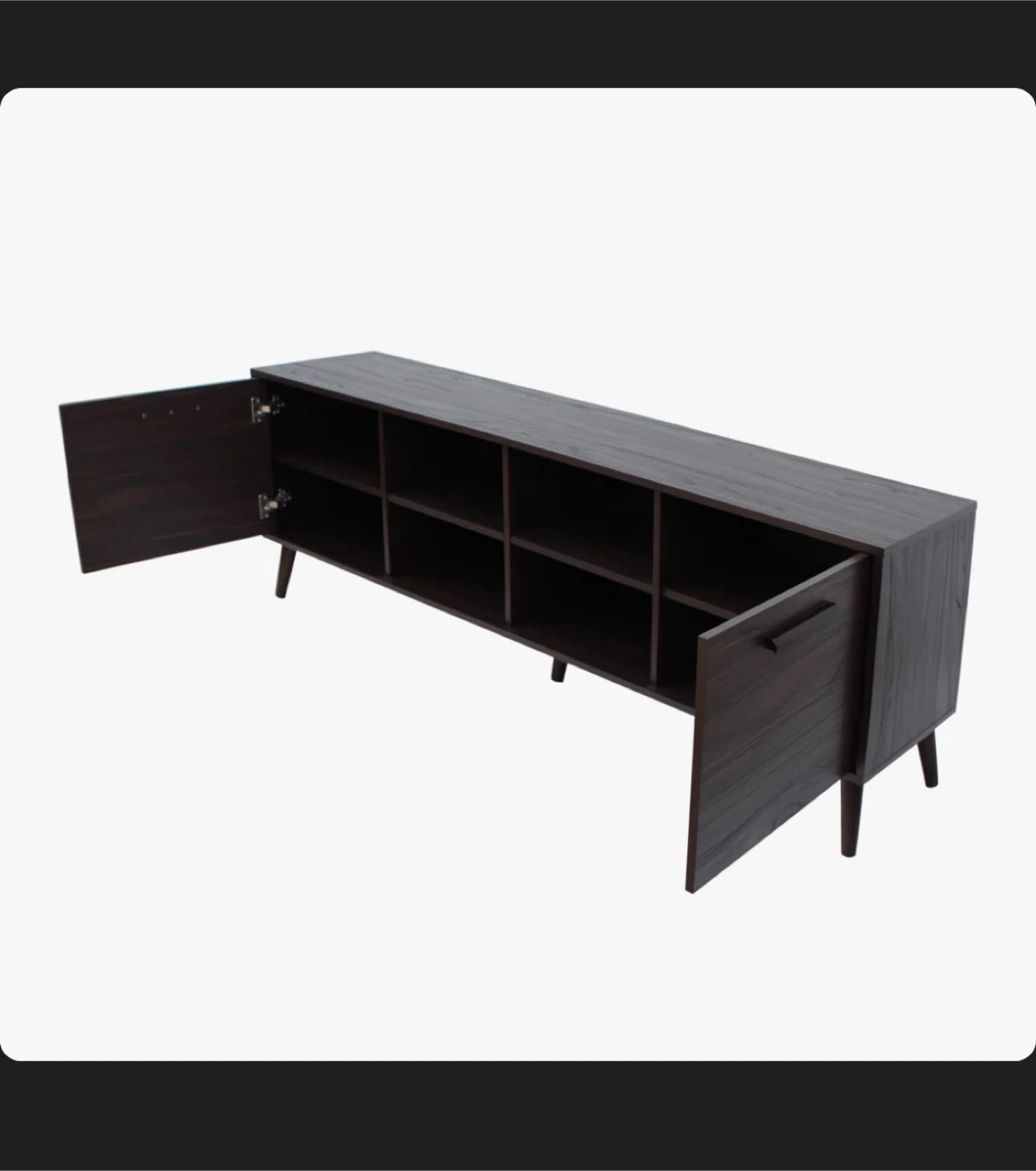 Dark Wood TV Stand Media Console - 71" Long - photo 3