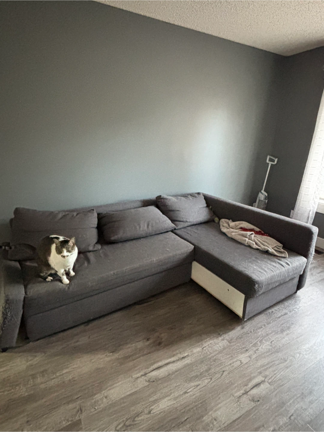 IKEA Dark Grey Sectional Sofa with Storage