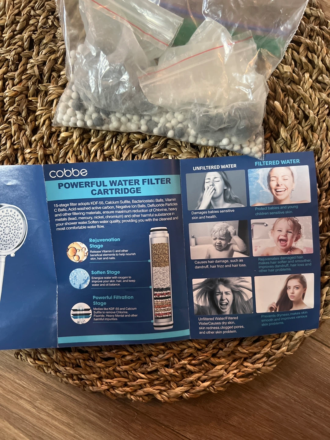 Cobbe Powerful Water Filter Cartridge Shower Head - photo 3