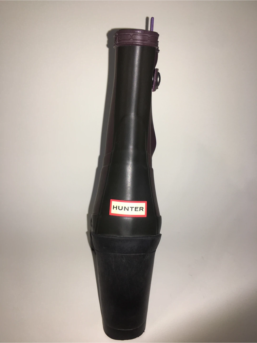 Hunter Heeled Waterproof Boots - Plum - photo 3
