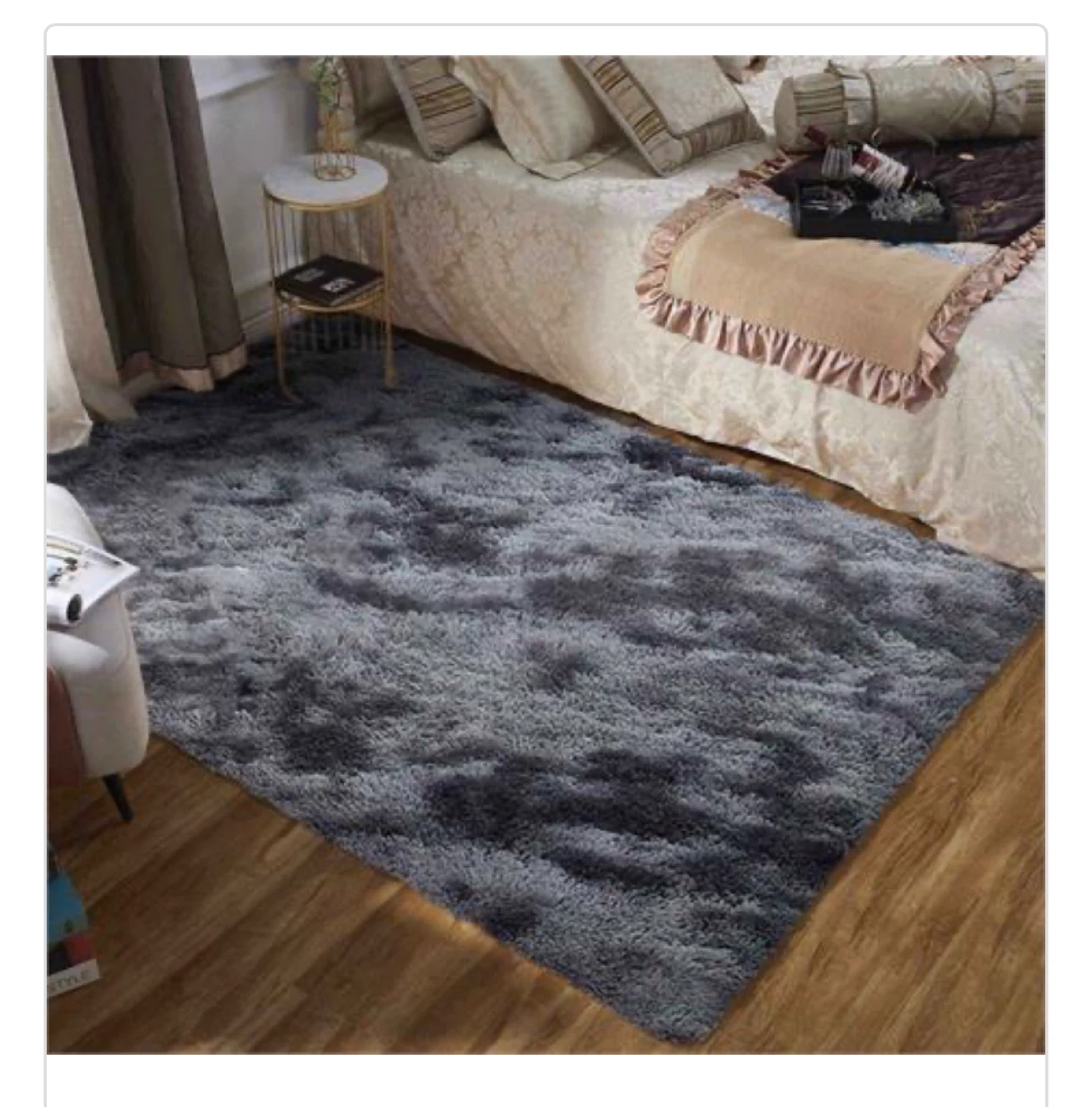 4.6x6.5 shaggy Area Rug - Grey