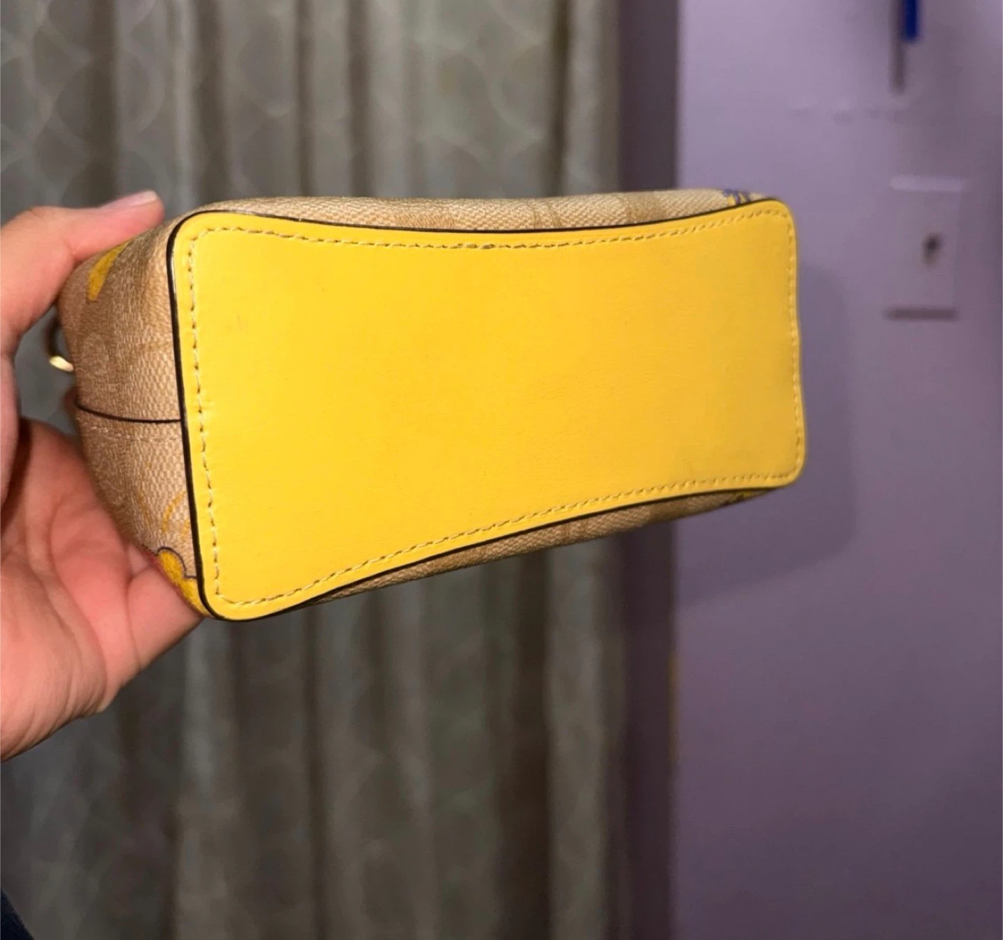 Coach Mini Bucket Bag with Yellow Strap - photo 2