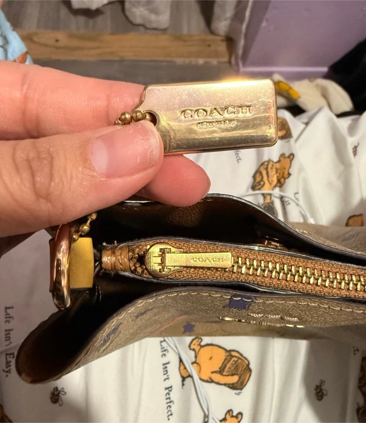 Coach Mini Bucket Bag with Yellow Strap - photo 4