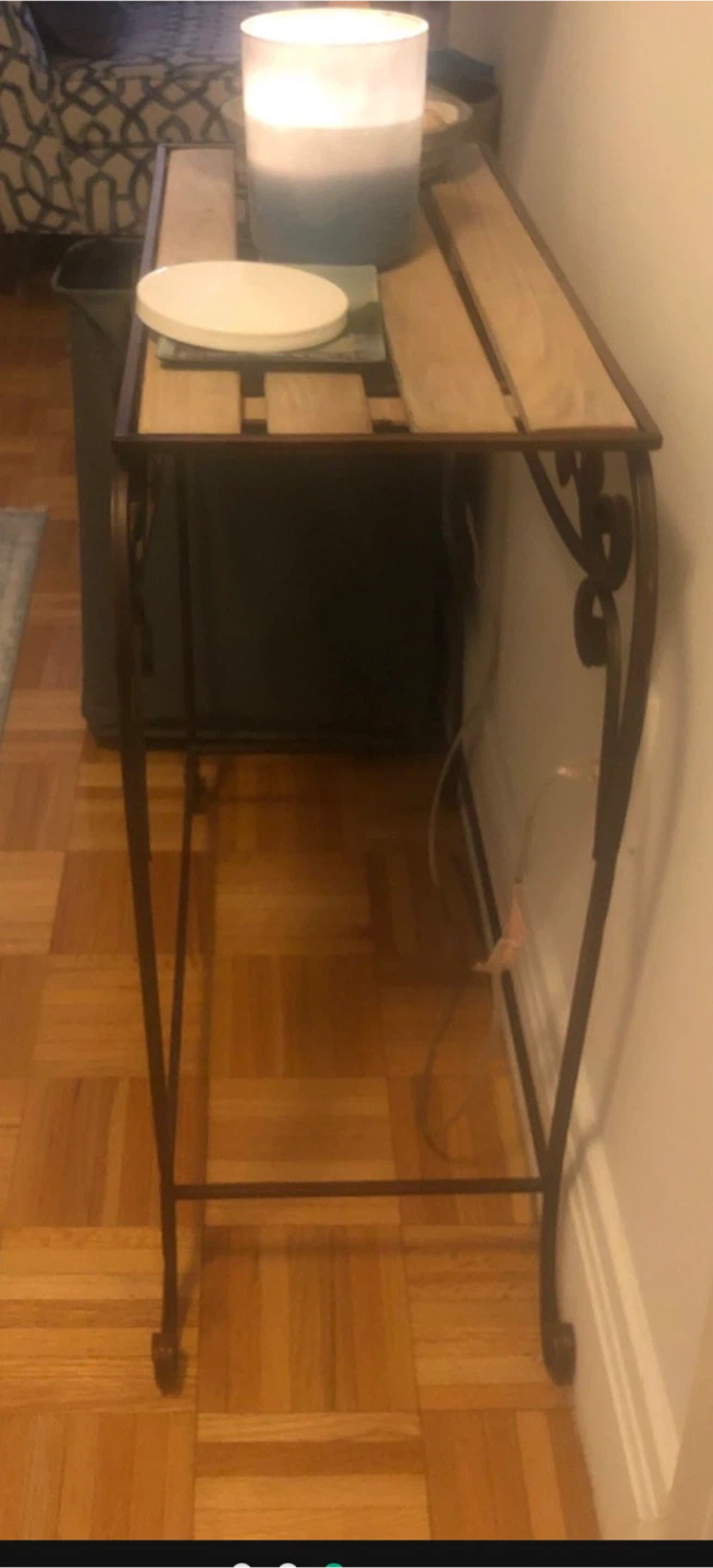 Metal and Wood Hall Table - photo 3