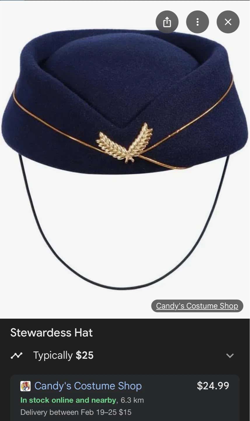 Navy Stewardess Hat, Size 57 - photo 4