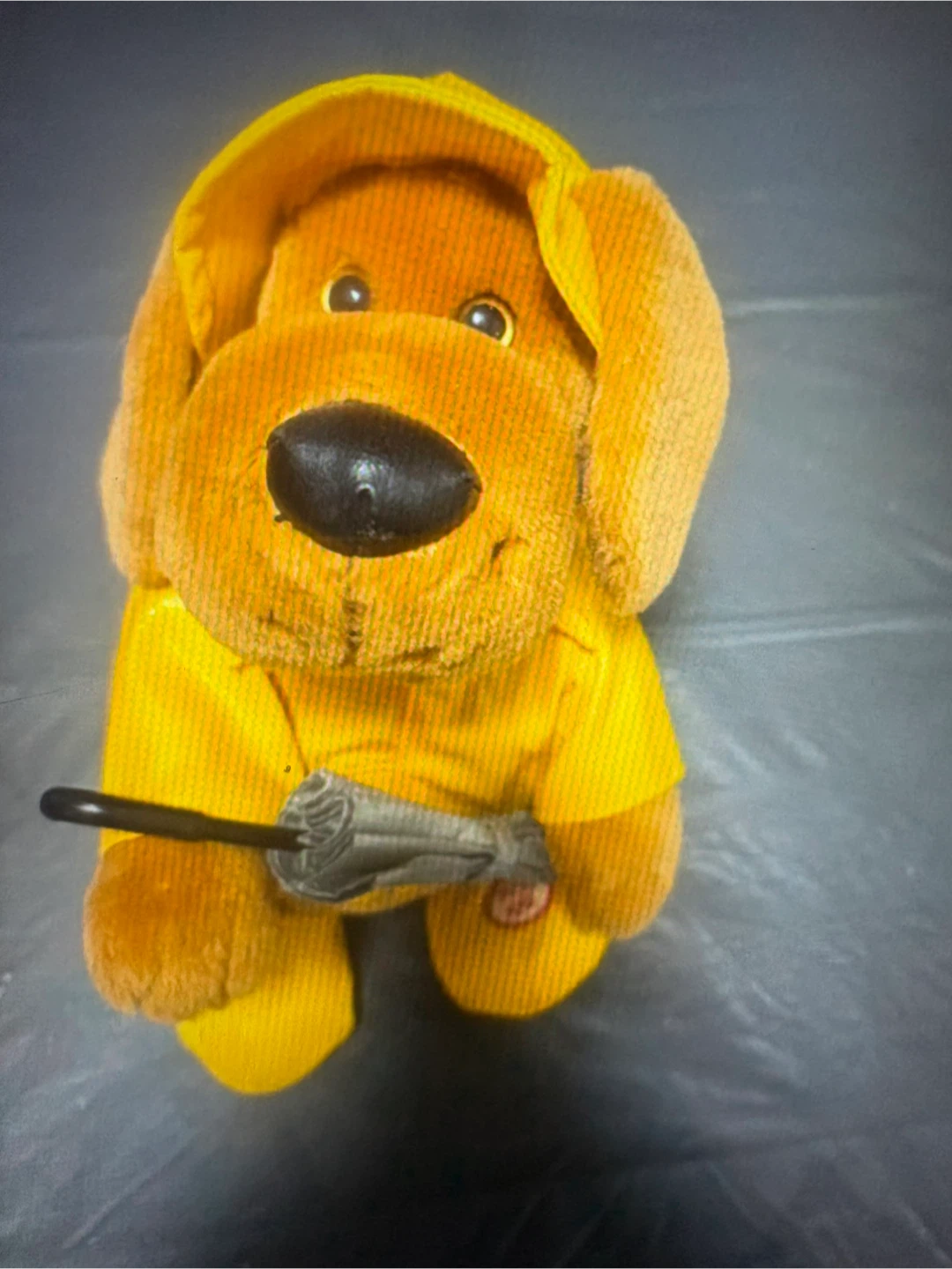 Peluche vintage chien avec parapluie - photo 2
