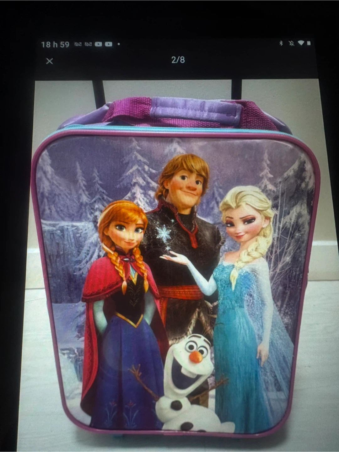 Valise à roulettes La Reine des Neiges