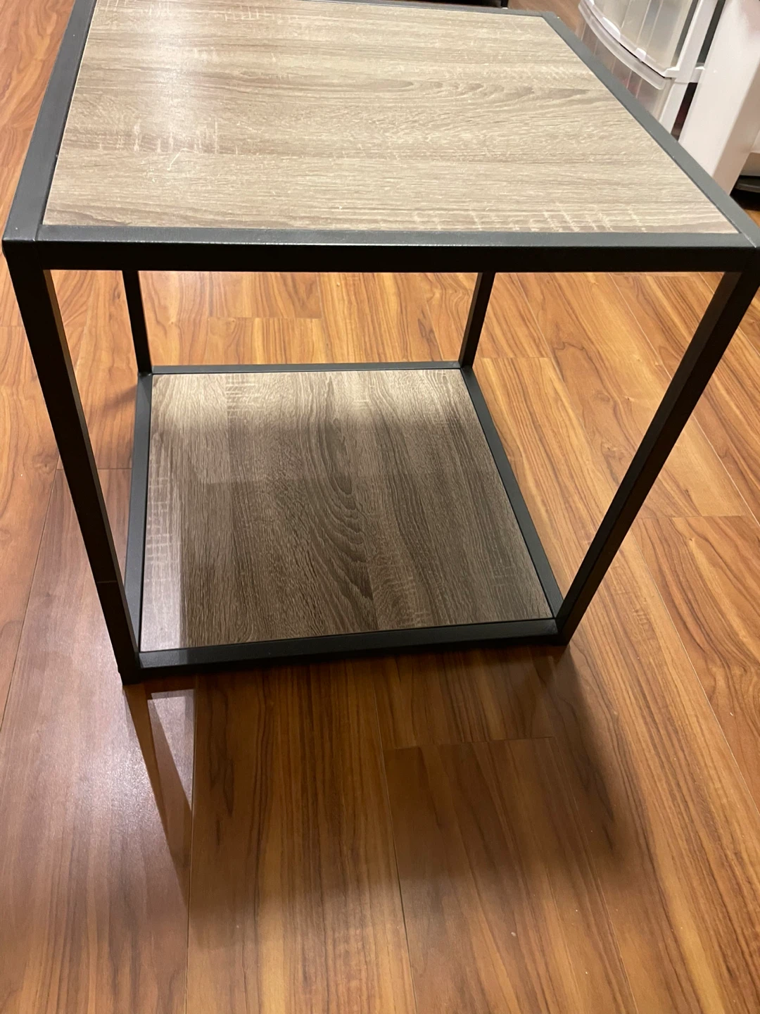 Wood and Metal End Table - photo 2
