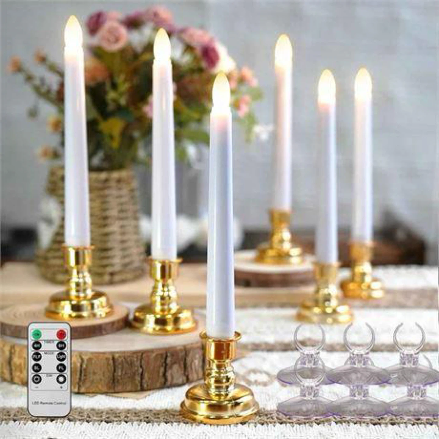 LED Candle Lights with Remote - Set of 6