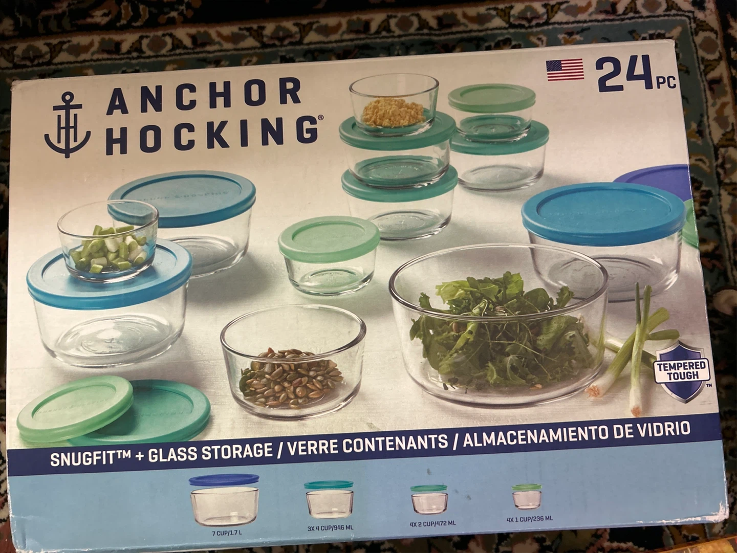 24 pc Glass Storage Containers