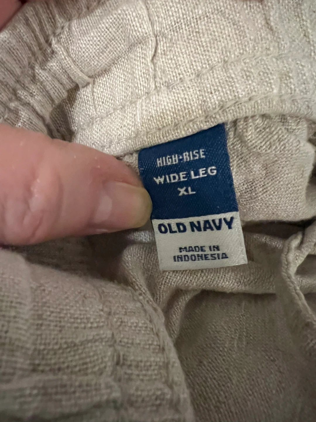 Women’s washable linen pants, cream color, size XL - photo 2