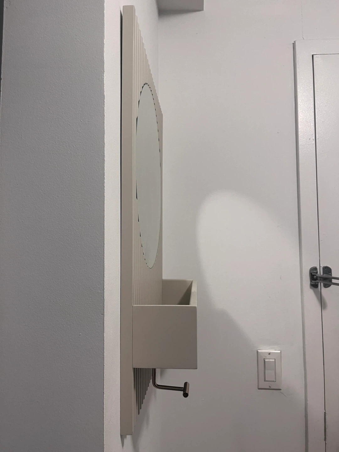 Wall Mirror with Shelf and Hooks - photo 2