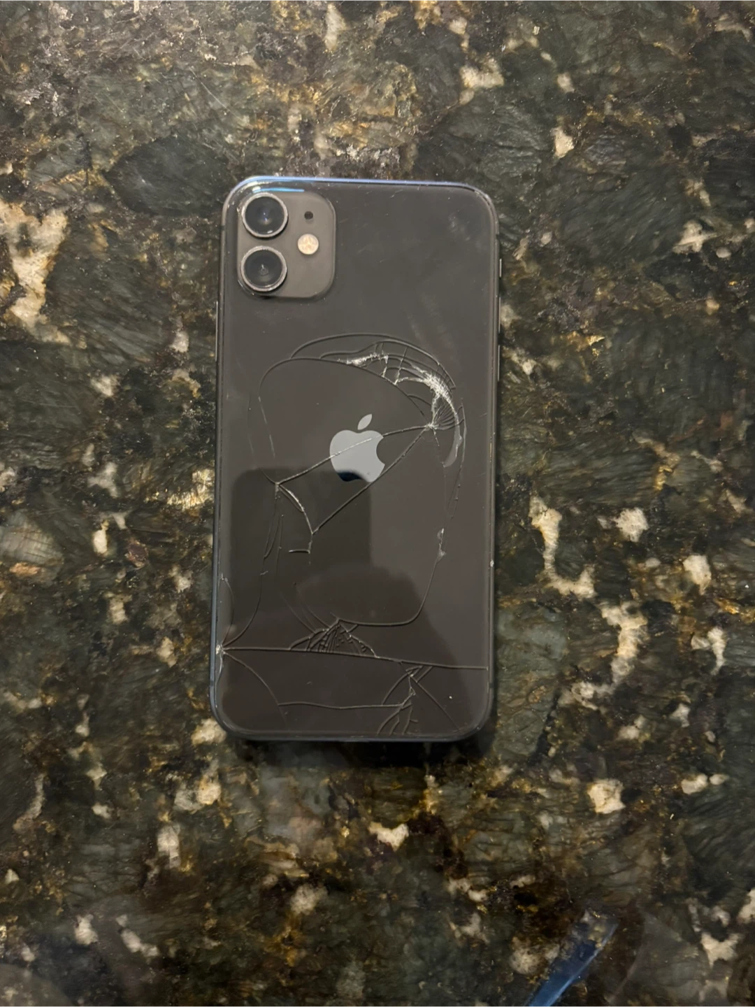 iPhone 11 Cracked Glass Back - Black - photo 3