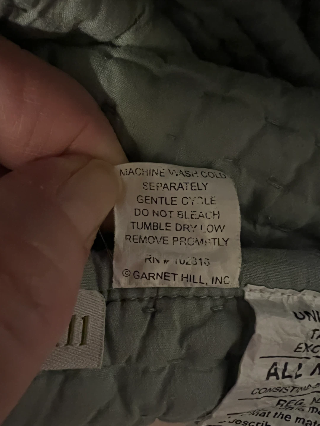 Donating Sunday - Garnet Hill twin blanket, sage green - photo 3