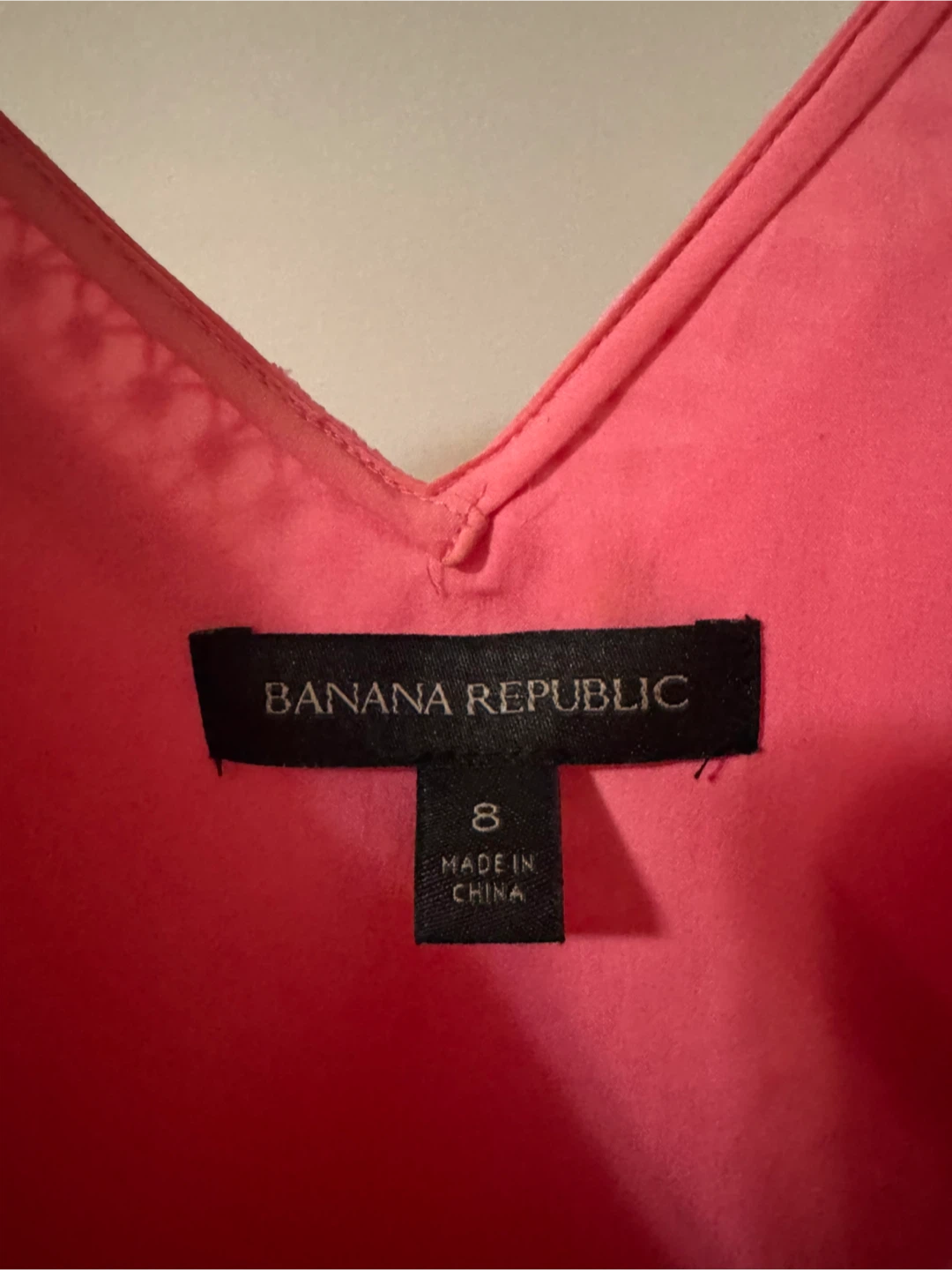 Banana Republic Pink Sleeveless V-Neck Dress Size 8 - photo 3
