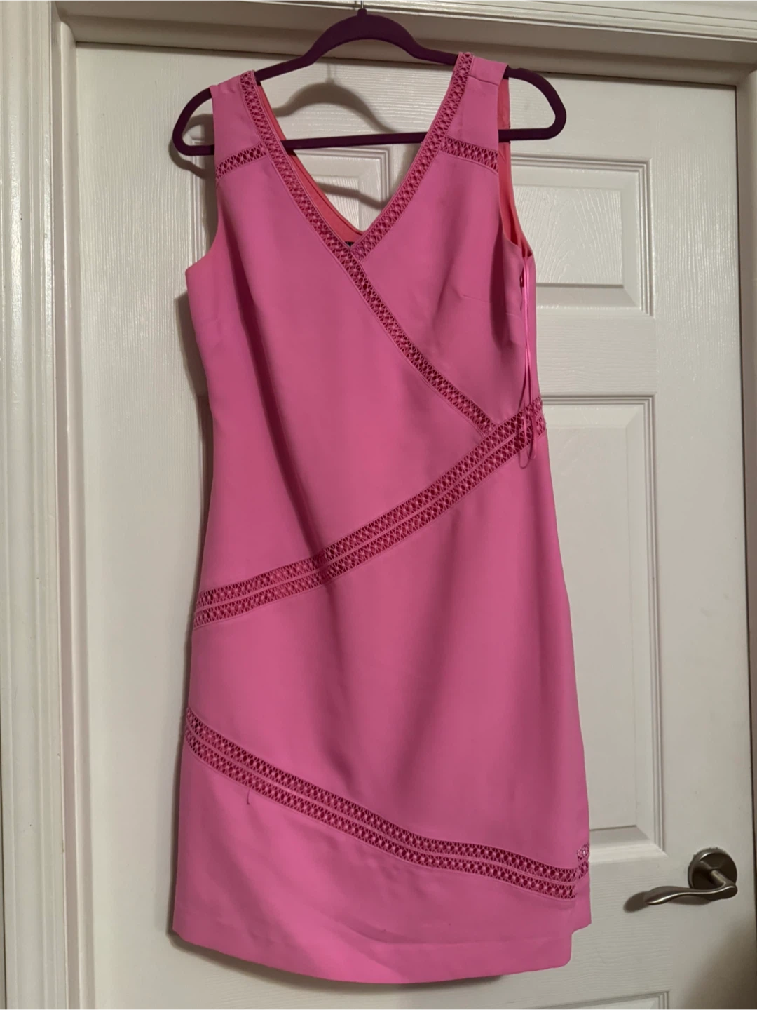 Banana Republic Pink Sleeveless V-Neck Dress Size 8