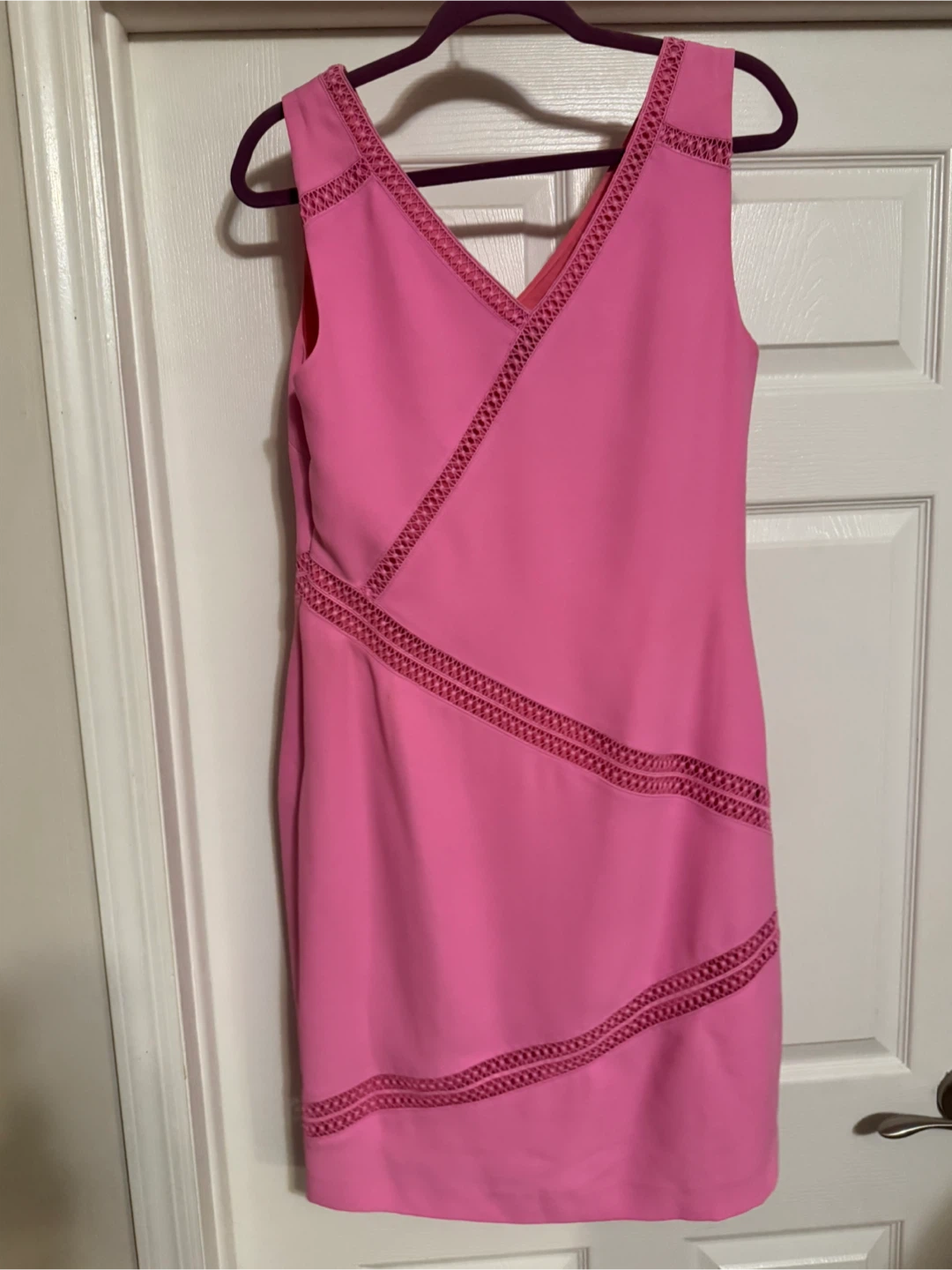Banana Republic Pink Sleeveless V-Neck Dress Size 8 - photo 2