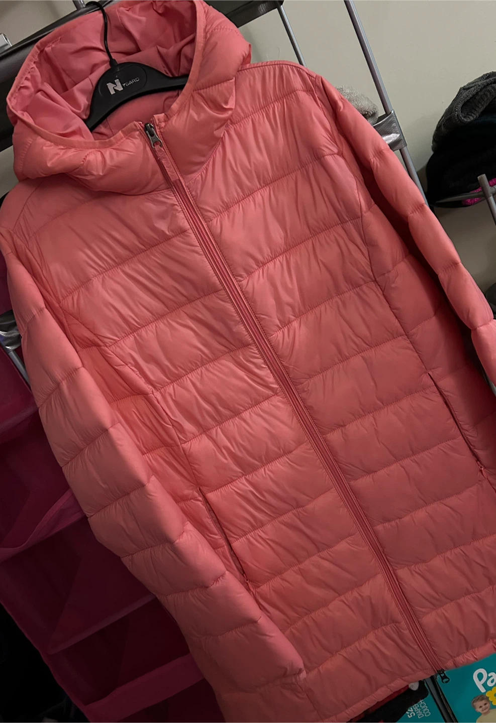 Amazon Essentials Lightweight Hooded Puffer Jacket - Coral XL - photo 3