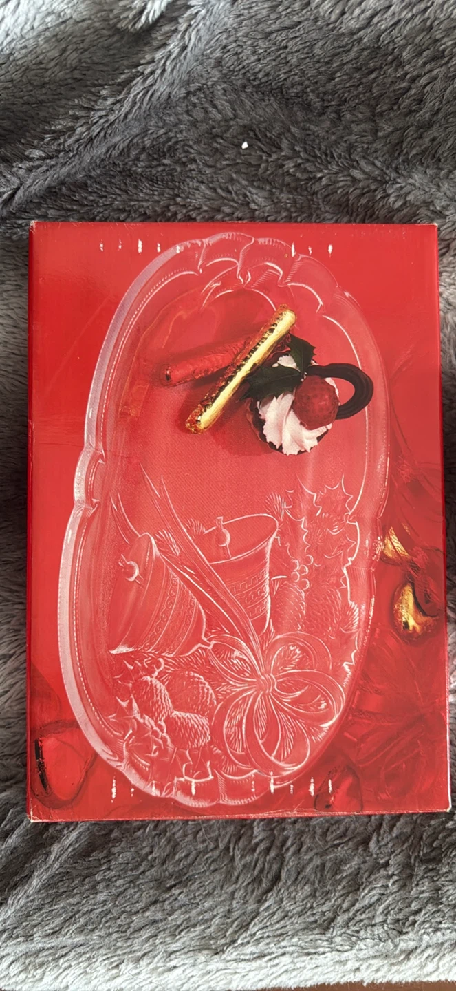 Glass Christmas Serving Platter and Bowl Set - photo 3