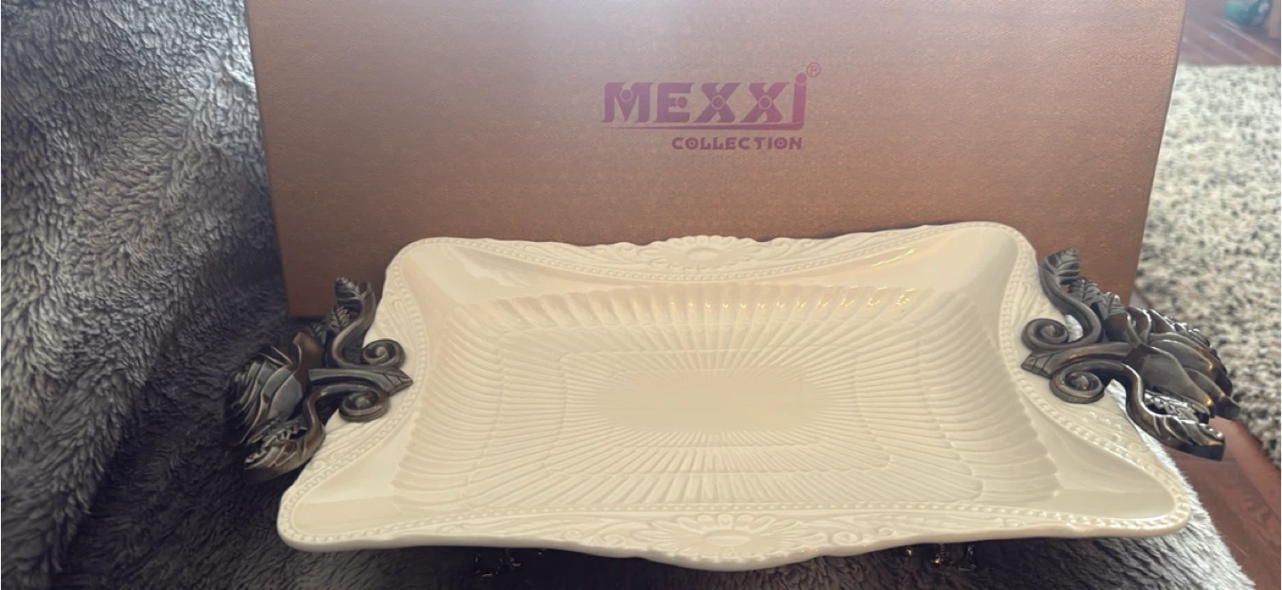 Mexxi Collection Rectangular Serving Platter with Handles - photo 2