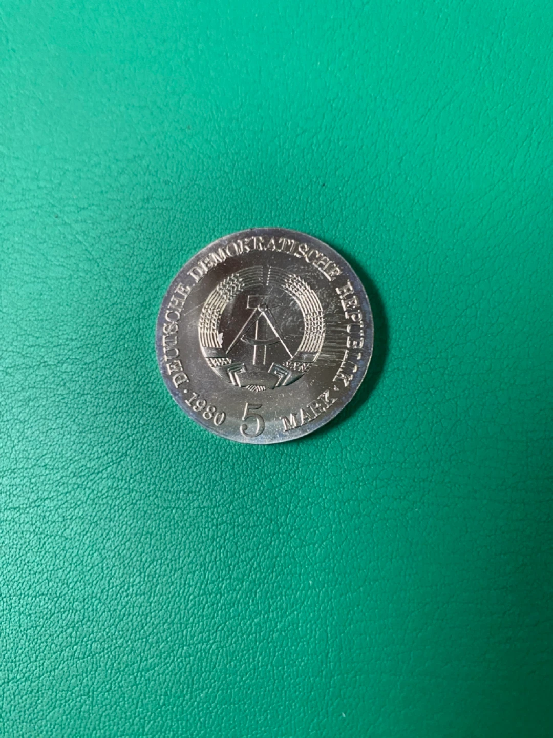 East German 5 Mark Coin 1980