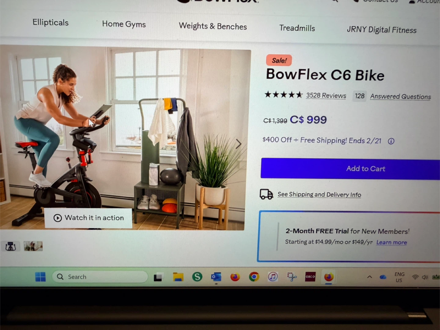 BowFlex C6 Bike - photo 4