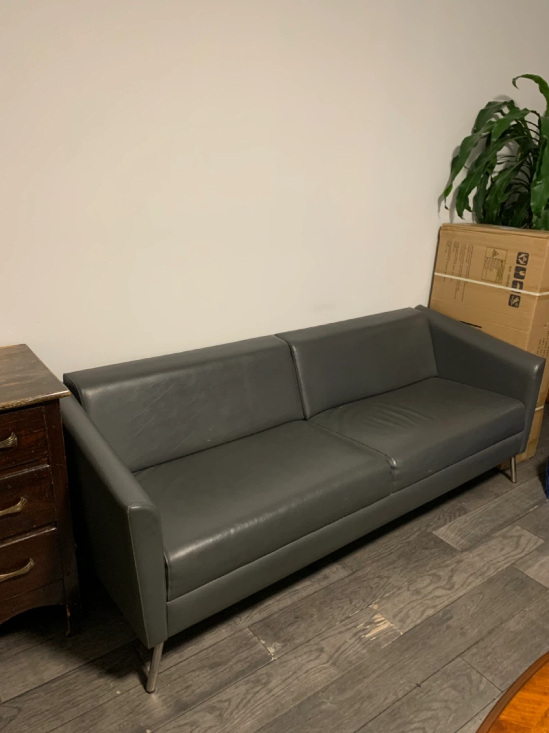 Vintage Dark Grey Sofa