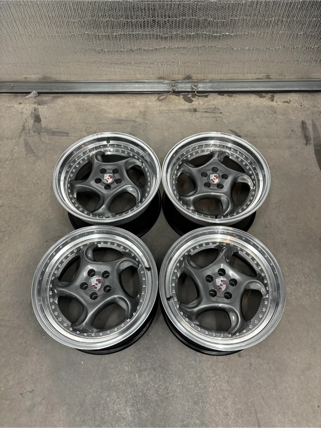 Replica Porsche style wheels staggered - 18 inch 5x100