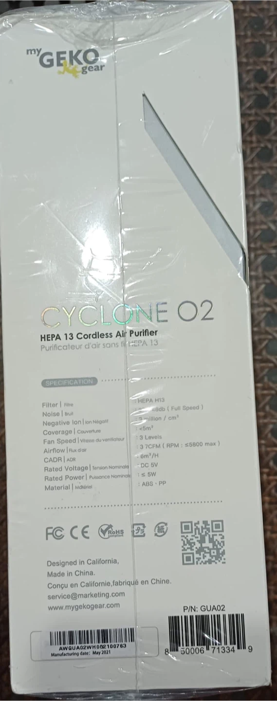 GEKO Gear CYCLONE O2 HEPA 13 Cordless Air Purifier - photo 5