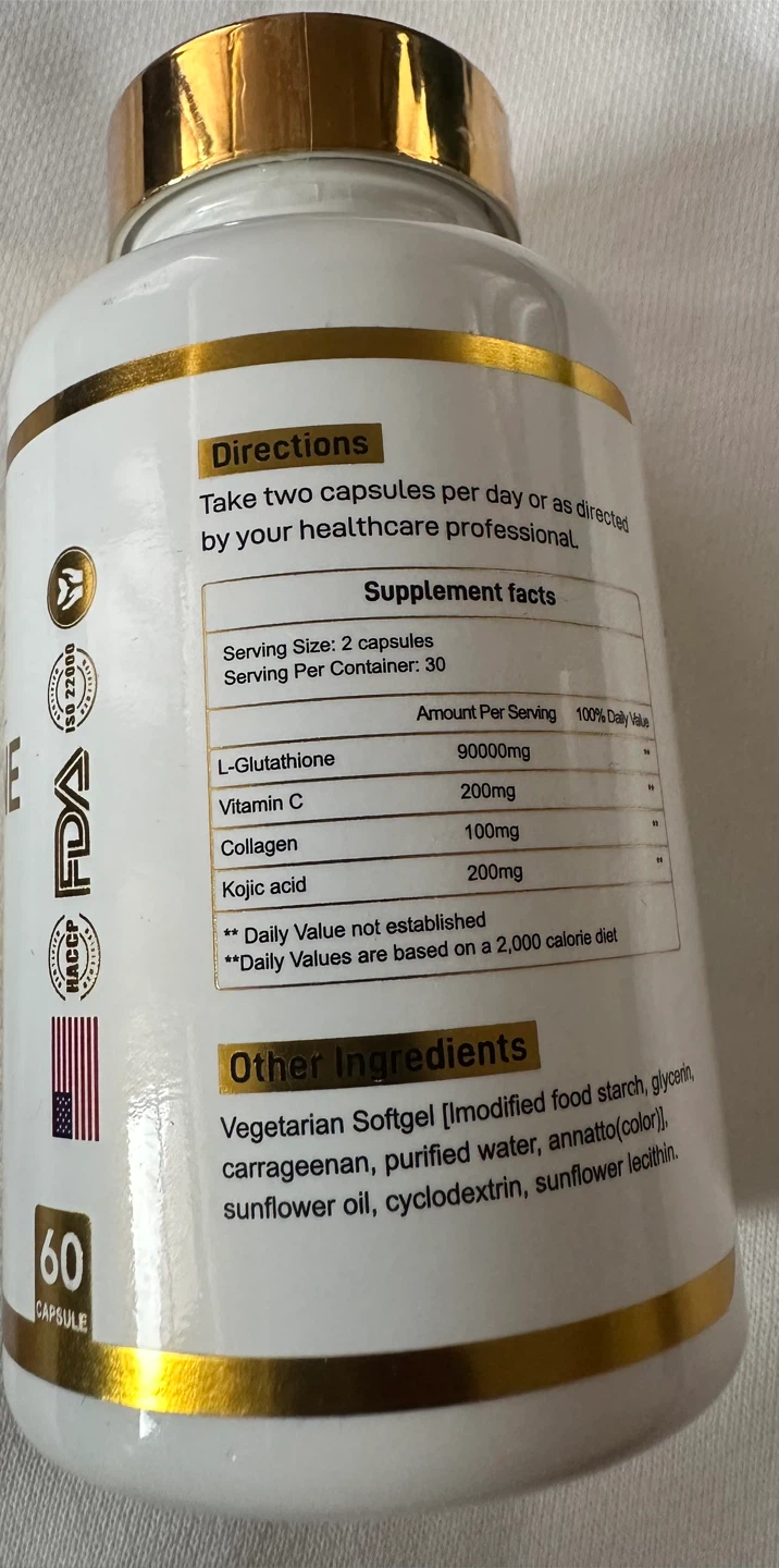 WellnessWays Glutathione 90000mg Skin Whitening Supplement - photo 2